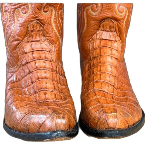 Vintage Handmade Crocodile Belly Western Boots – Women’s 7.5–8 (Men’s 6 EE) - Picture 7 of 7